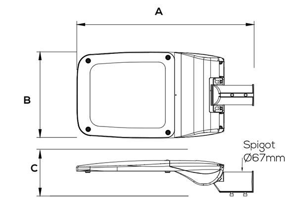 Volux SBC03 Dimensions